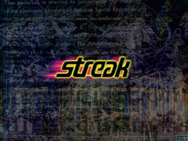 Title screen of the game Streak - Hoverboard Racing on Sony Playstation