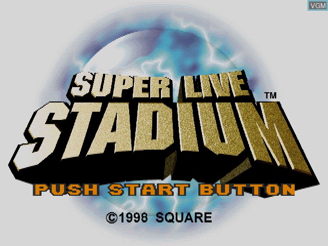 Title screen of the game Super Live Stadium on Sony Playstation
