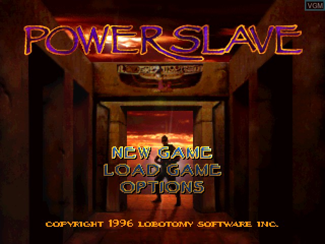 Title screen of the game PowerSlave on Sony Playstation