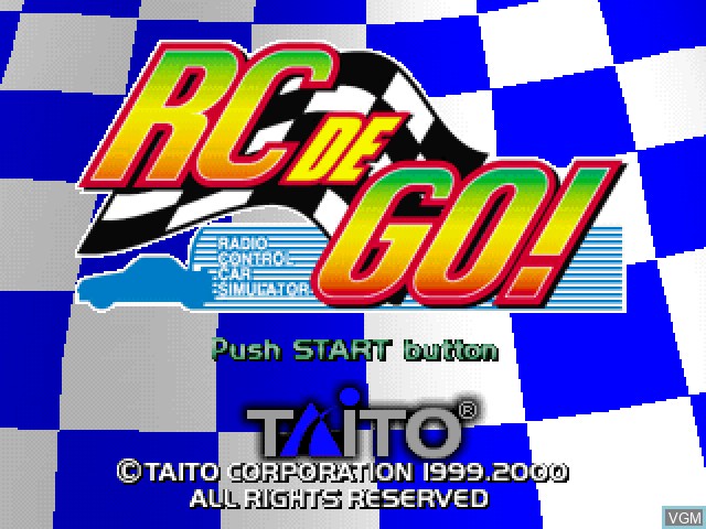 Title screen of the game RC de GO! on Sony Playstation