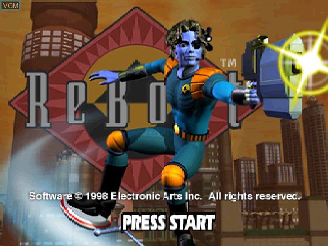 Title screen of the game ReBoot on Sony Playstation