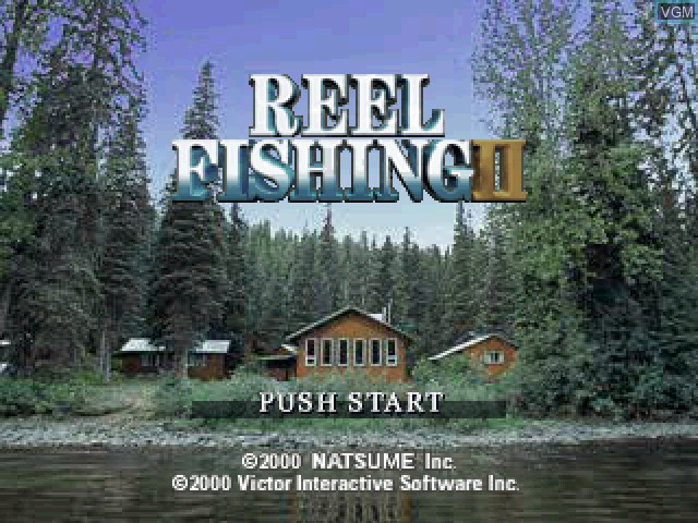 Title screen of the game Reel Fishing II on Sony Playstation
