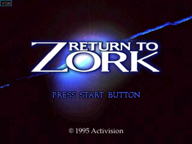 Title screen of the game Return to Zork on Sony Playstation