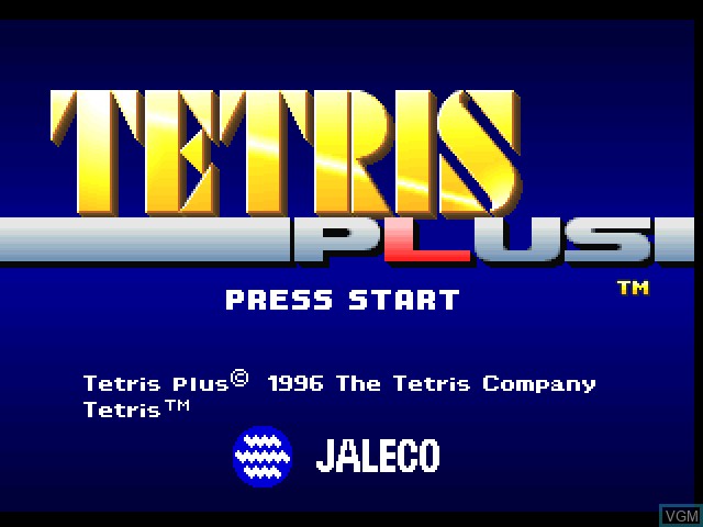 Title screen of the game Tetris Plus on Sony Playstation