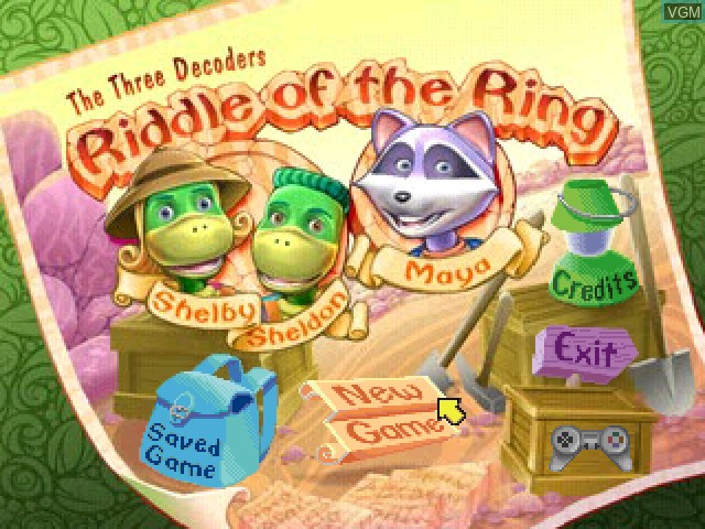 Title screen of the game Three Decoders 1, The - Riddle of the Ring on Sony Playstation