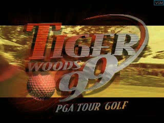 Title screen of the game Tiger Woods 99 PGA Tour Golf on Sony Playstation