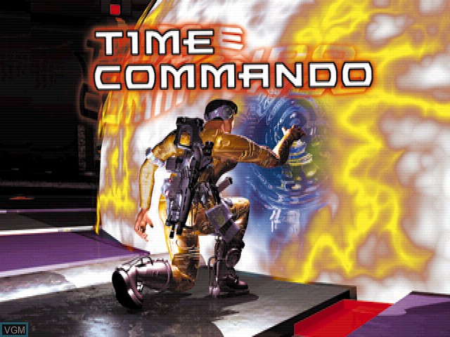 Title screen of the game Time Commando on Sony Playstation