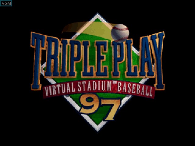Title screen of the game Triple Play 97 on Sony Playstation