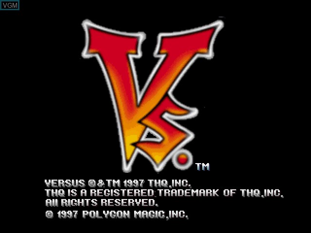 Title screen of the game Vs. on Sony Playstation