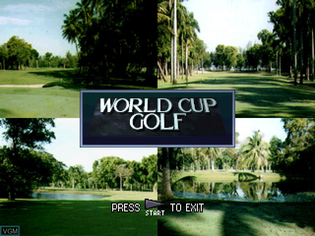 Title screen of the game World Cup Golf - Professional Edition on Sony Playstation