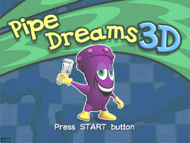 Title screen of the game World Greatest Hits Series Vol. 2 - Pipe Dreams 3D on Sony Playstation