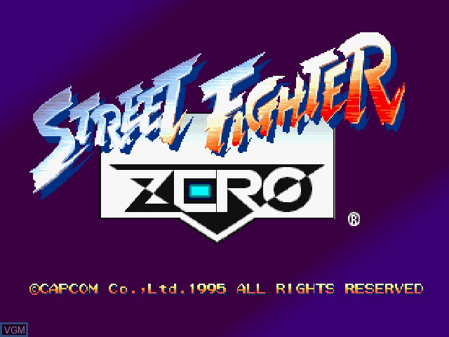 Title screen of the game Street Fighter Zero on Sony Playstation