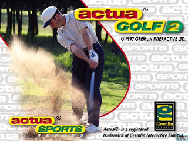 Title screen of the game Actua Golf 2 on Sony Playstation