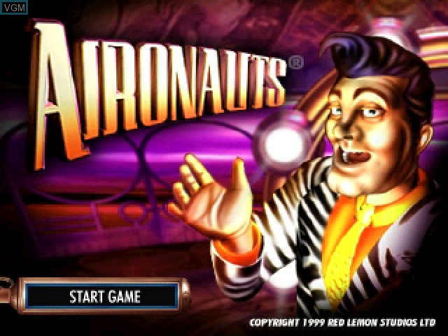 Title screen of the game Aironauts on Sony Playstation
