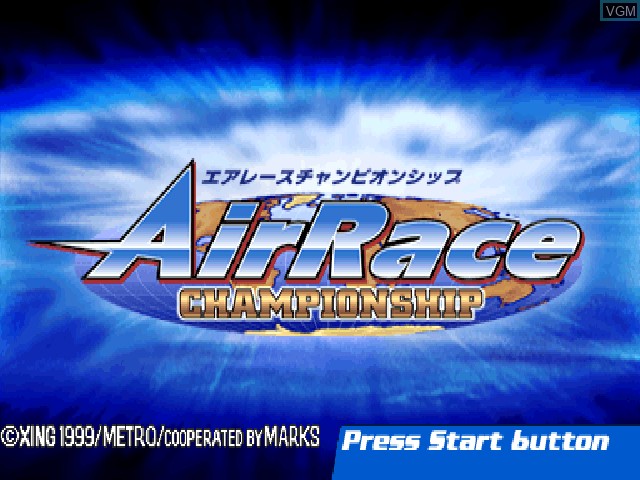 Title screen of the game Air Race on Sony Playstation