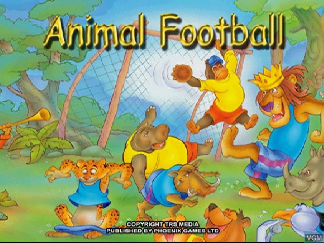 Title screen of the game Animal Football on Sony Playstation