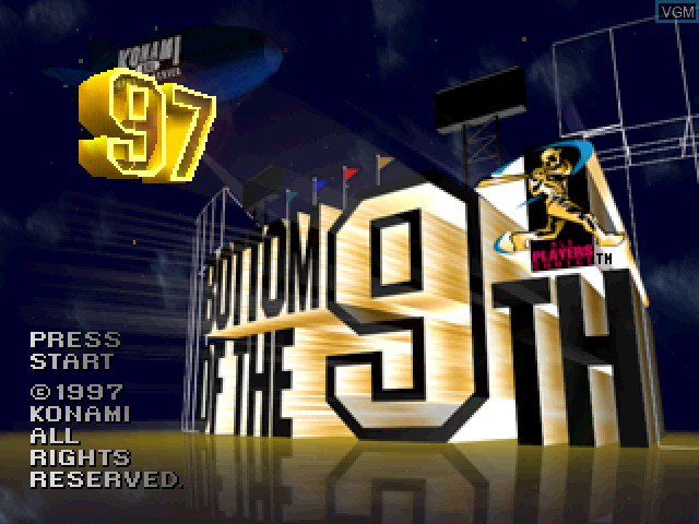 Title screen of the game Bottom of the 9th '97 on Sony Playstation