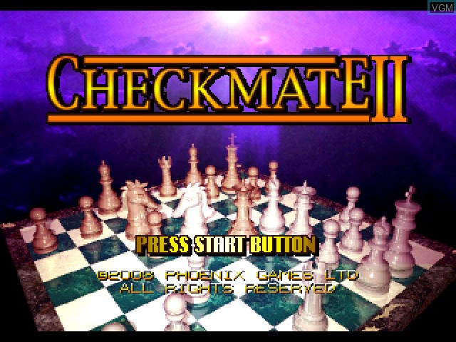 Title screen of the game Checkmate II on Sony Playstation