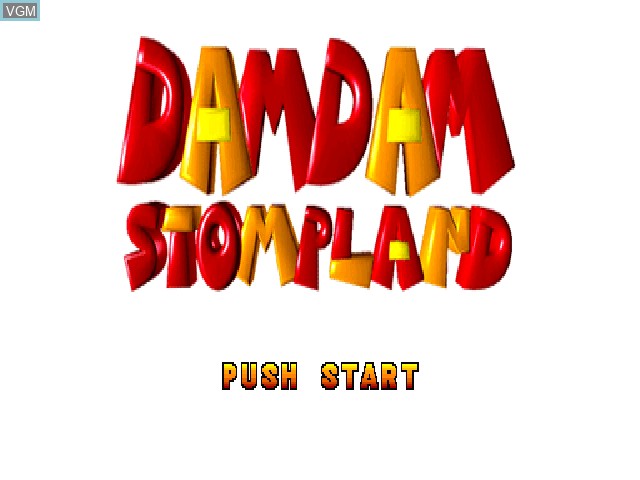 Title screen of the game DamDam StompLand on Sony Playstation