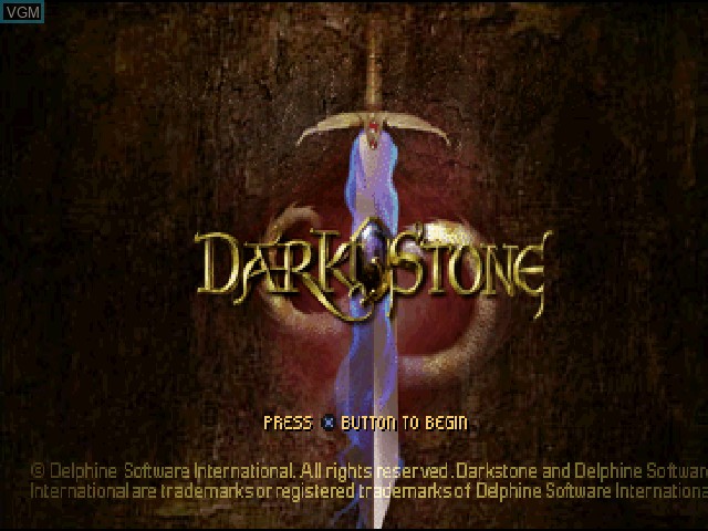 Title screen of the game Darkstone - Evil Reigns on Sony Playstation
