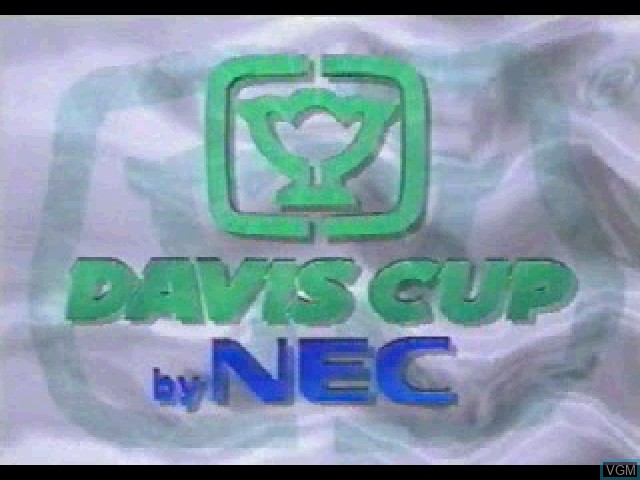Title screen of the game Davis Cup Complete Tennis on Sony Playstation