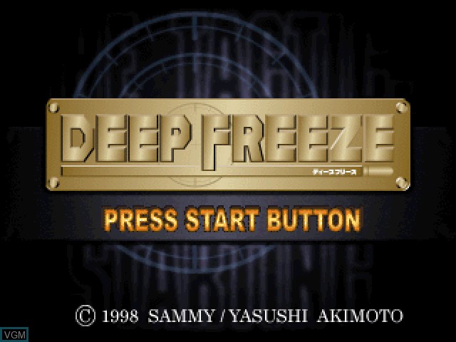 Title screen of the game Deep Freeze on Sony Playstation