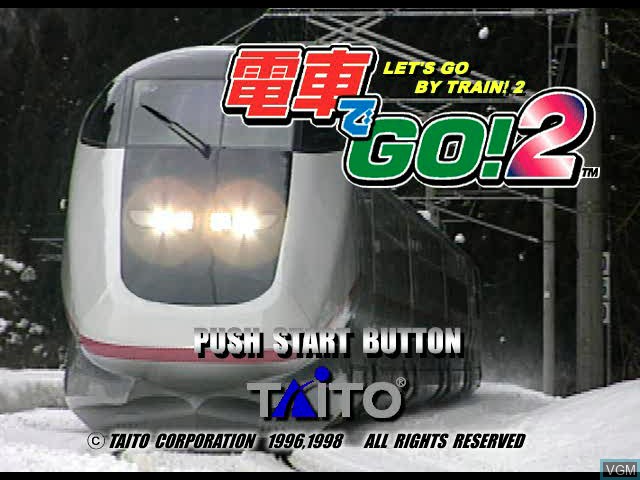 Title screen of the game Densha de Go! 2 on Sony Playstation