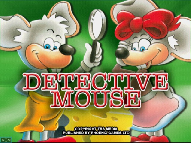 Title screen of the game Detective Mouse on Sony Playstation