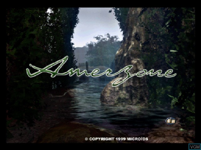 Title screen of the game Amerzone - The Explorer's Legacy on Sony Playstation