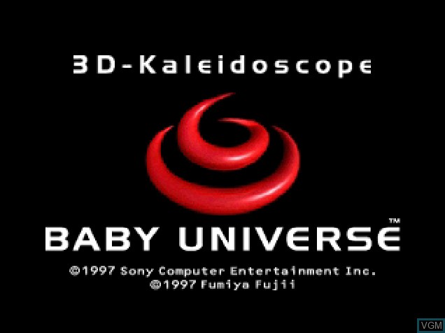 Title screen of the game Baby Universe on Sony Playstation