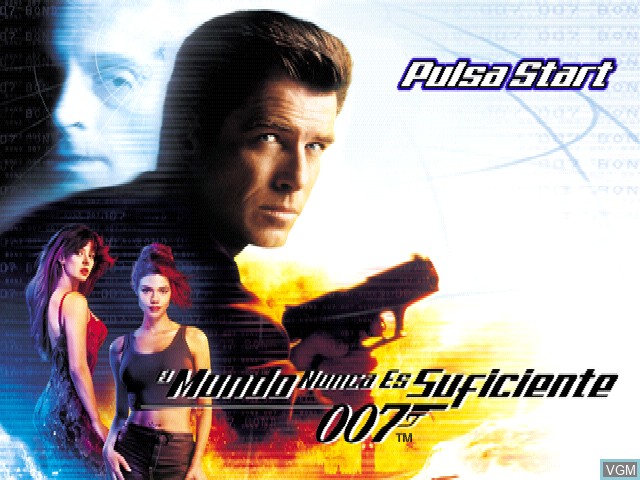Title screen of the game 007 - El Mundo Nunca es Suficiente on Sony Playstation