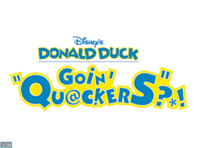 Title screen of the game Donald Duck - Goin' Quackers on Sony Playstation