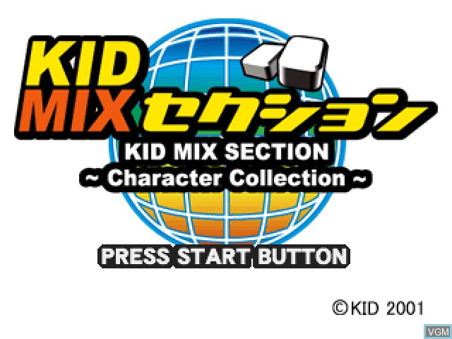 Title screen of the game Kid Mix Section - Character Collection on Sony Playstation