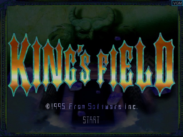 Title screen of the game King's Field II on Sony Playstation