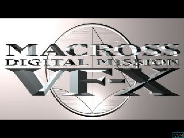 Title screen of the game Macross Digital Mission VF-X on Sony Playstation