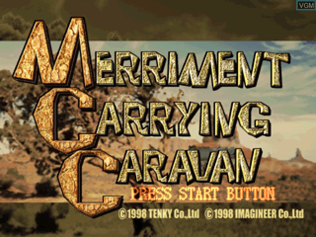 Title screen of the game Merriment Carrying Caravan on Sony Playstation