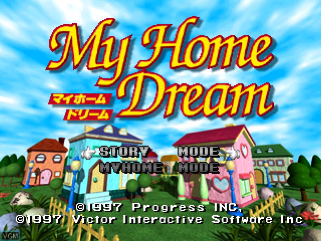 Title screen of the game My Home Dream on Sony Playstation