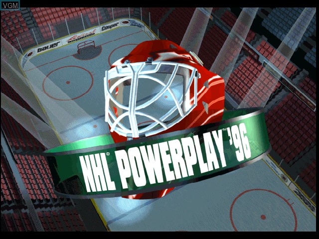 Title screen of the game NHL Powerplay on Sony Playstation