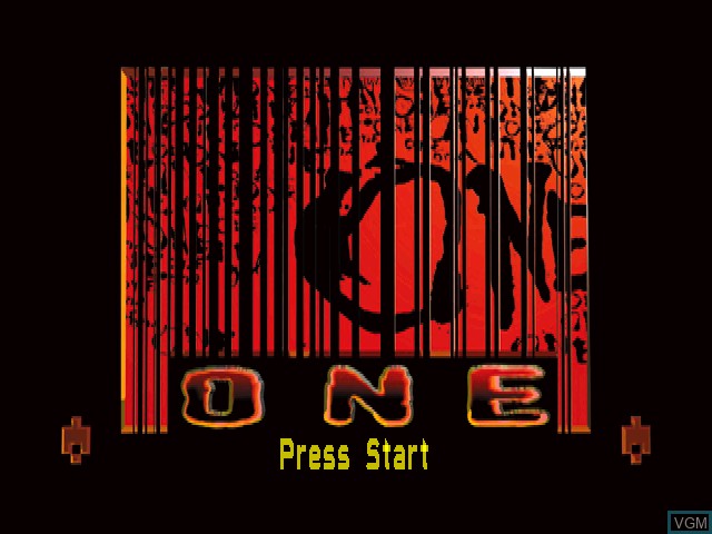 Title screen of the game One on Sony Playstation
