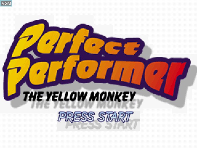 Title screen of the game Perfect Performer - The Yellow Monkey on Sony Playstation