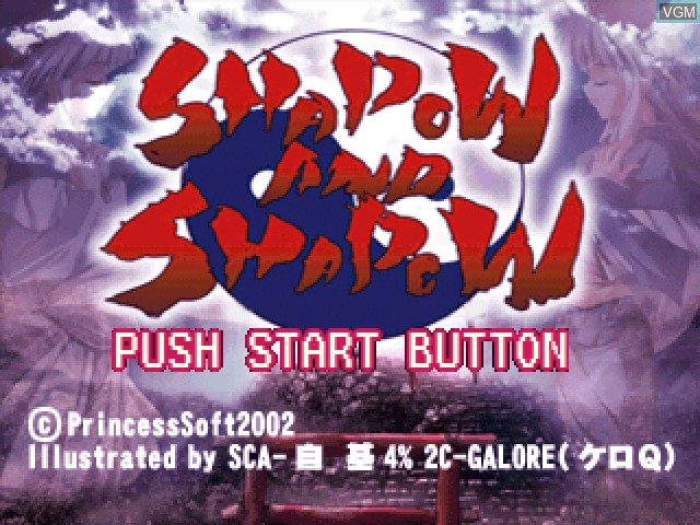 Title screen of the game Shadow and Shadow on Sony Playstation