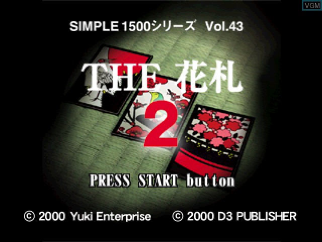 Title screen of the game Simple 1500 Series Vol. 43 - The Hanafuda 2 on Sony Playstation