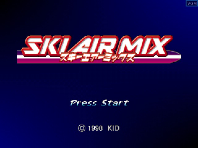 Title screen of the game Ski Air Mix on Sony Playstation