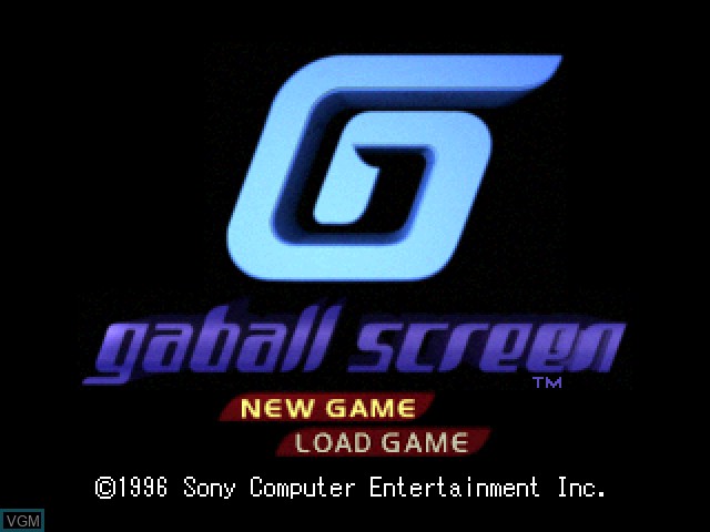 Title screen of the game Gaball Screen on Sony Playstation