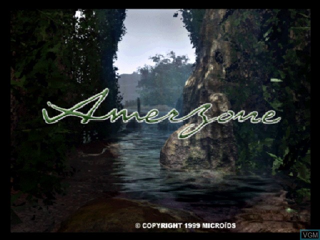 Title screen of the game Amerzone - El Legado del Explorador on Sony Playstation