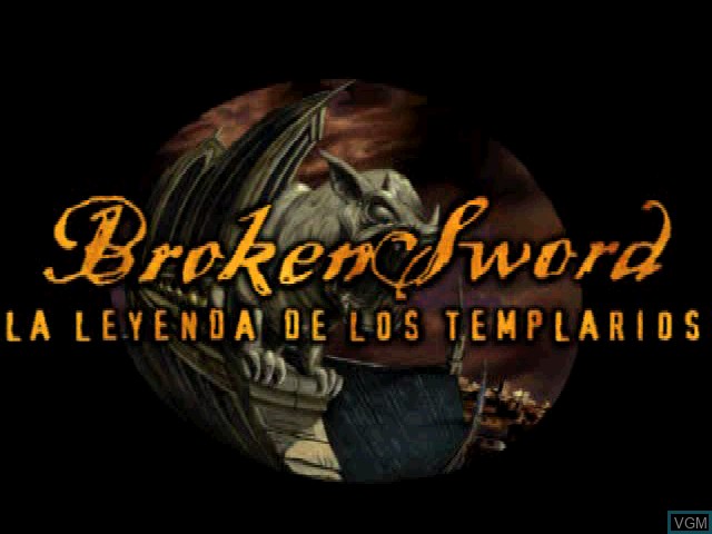 Title screen of the game Broken Sword - La Leyenda de los Templarios on Sony Playstation