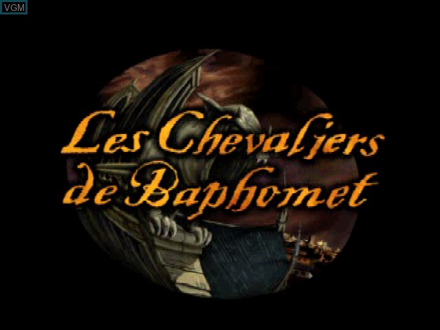 Title screen of the game Chevaliers de Baphomet, Les on Sony Playstation