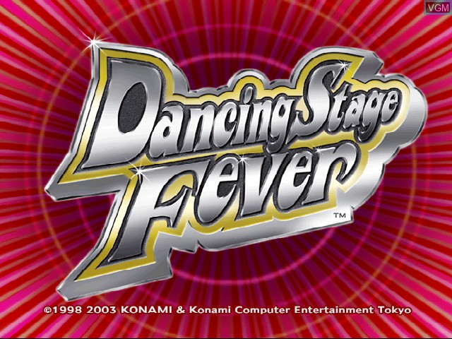 Title screen of the game Dancing Stage Fever on Sony Playstation