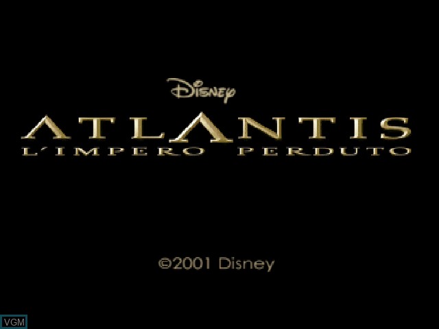Title screen of the game Atlantis - L'Impero Perduto on Sony Playstation