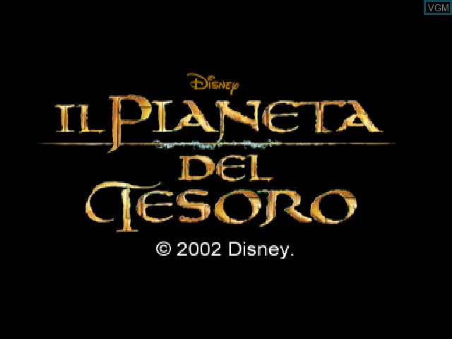 Title screen of the game Pianeta del Tesoro, Il on Sony Playstation